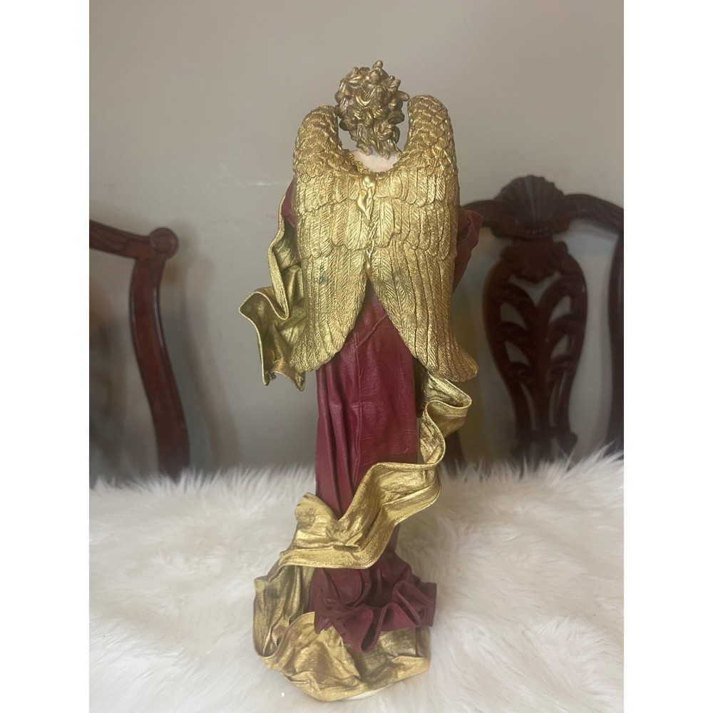 Vintage Dillard's Trimmings 14" Fabric-Mache Pencil Angel - Picture 4 of 10